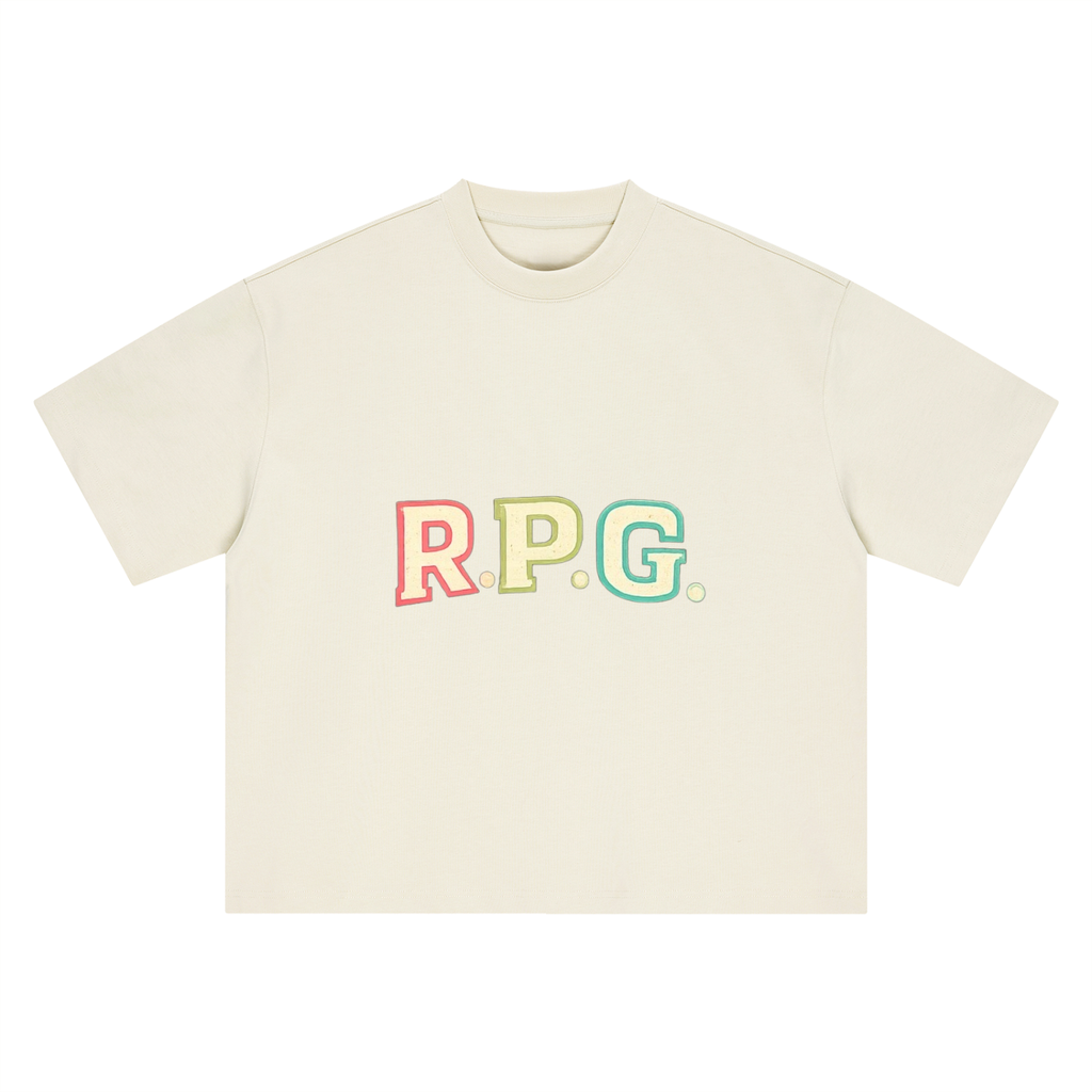 DRIP oversized tee — boxy heavyweight