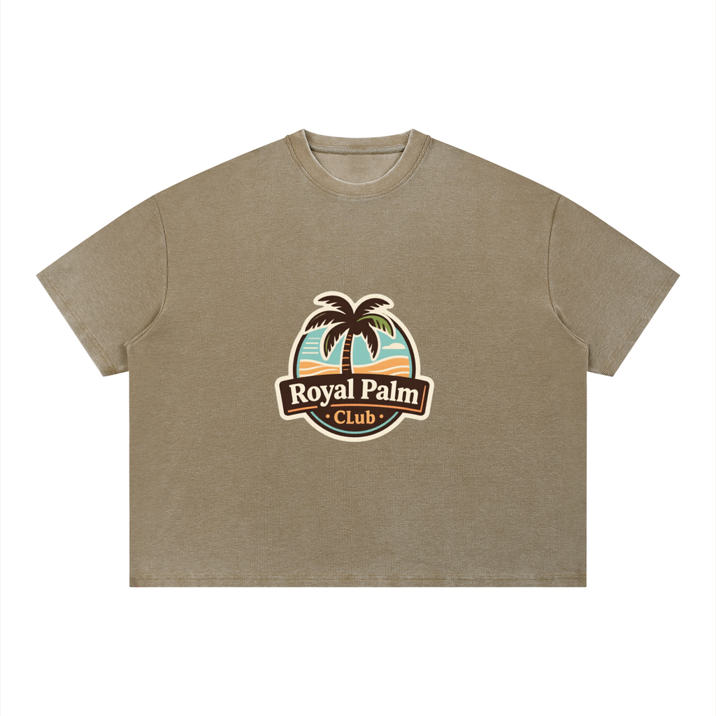 DRIP vintage wash tee — boxy waffle