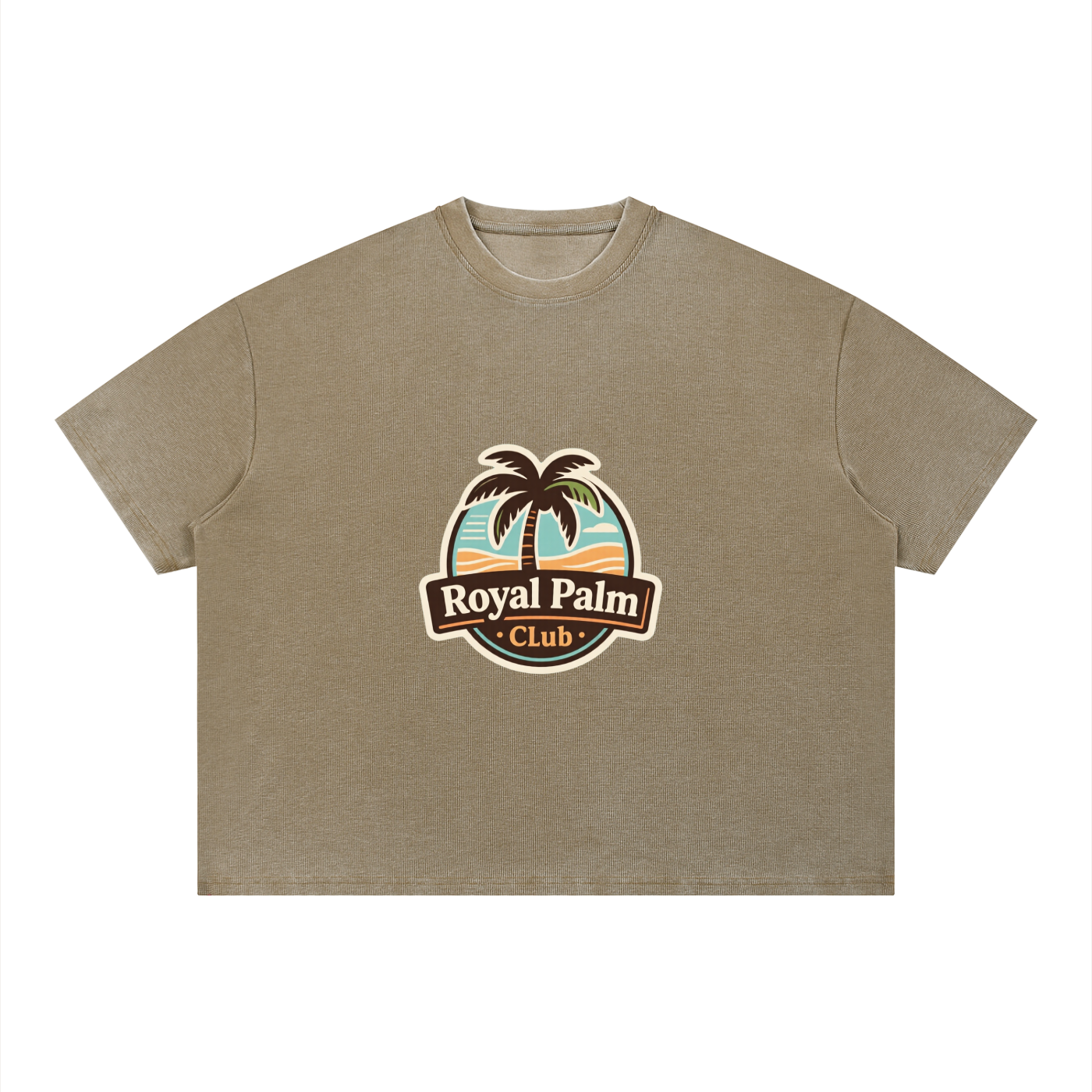 DRIP vintage wash tee — boxy waffle