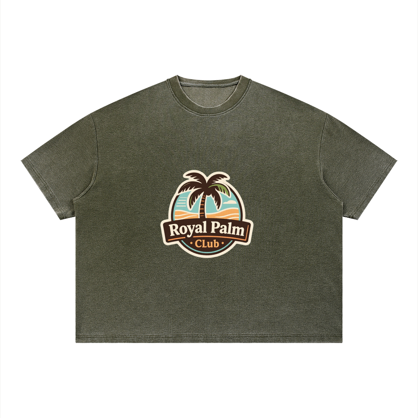 DRIP vintage wash tee — boxy waffle II