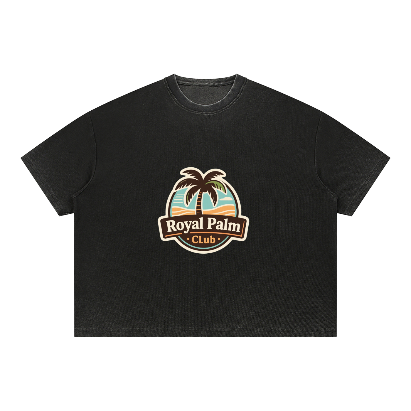 DRIP vintage wash tee — boxy waffle II