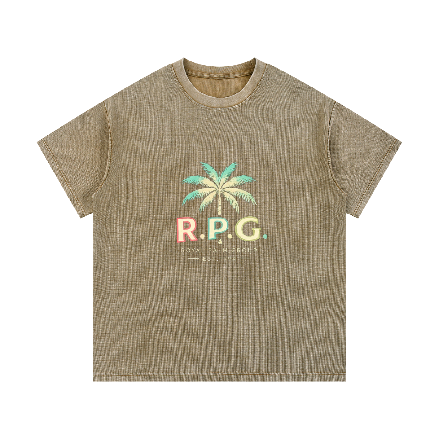 DRIP waffle knit tee — mineral wash